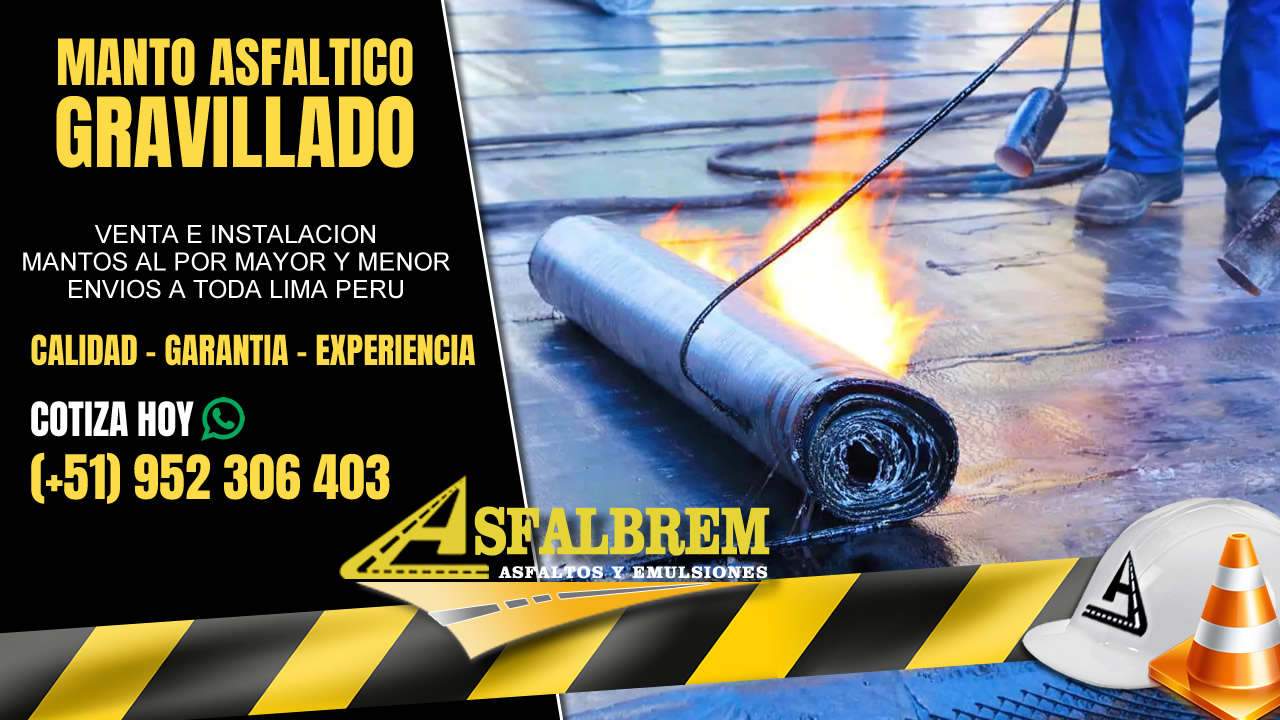 instalacion de manto asfaltico gravillado